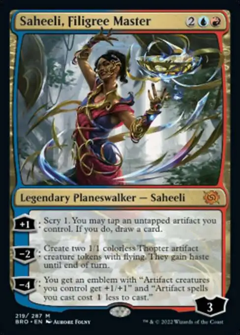 MtG The Brothers' War Mythic Rare Saheeli, Filigree Master #219