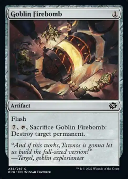 MtG The Brothers' War Common Goblin Firebomb #235