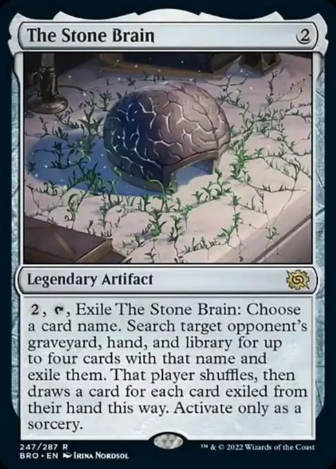 MtG The Brothers' War Rare The Stone Brain #247