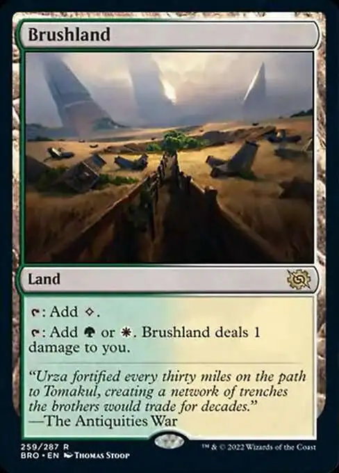 MtG The Brothers' War Rare Foil Brushland #259