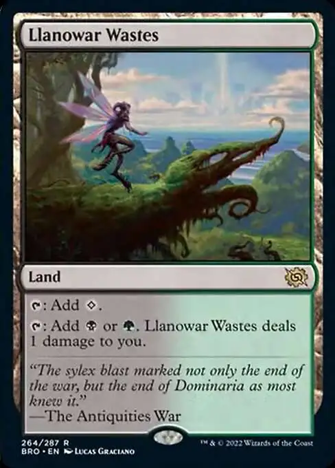 MtG The Brothers' War Rare Llanowar Wastes #264