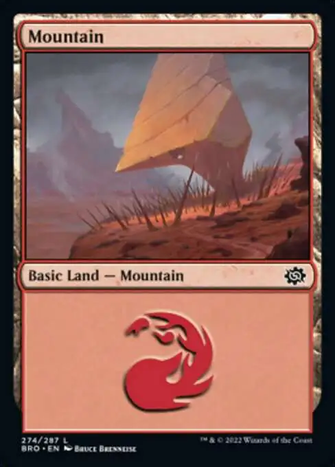 MtG The Brothers' War Common Mountain #274