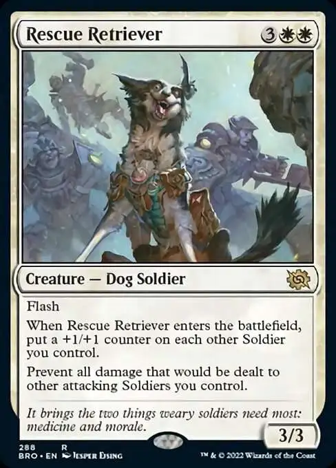 Magic The Gathering The Brothers War Single Card Rare Rescue Retriever 288  Jumpstart - ToyWiz