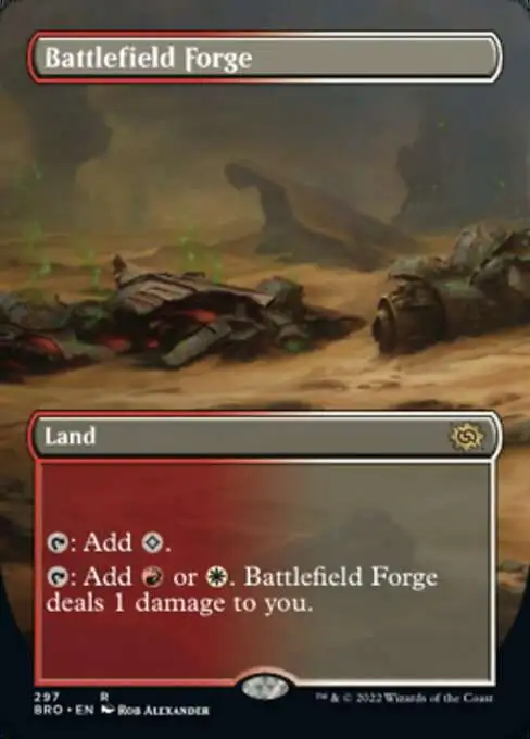 MtG The Brothers' War Rare Battlefield Forge #297 [Alternate Art Borderless]