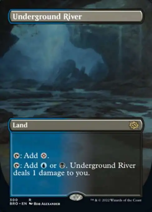 MtG The Brothers' War Rare Underground River #300 [Alternate Art Borderless]