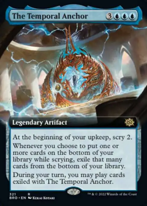 brothers war rare cards MtG The Brothers' War Rare The Temporal Anchor #321 [Extended Art FOIL]