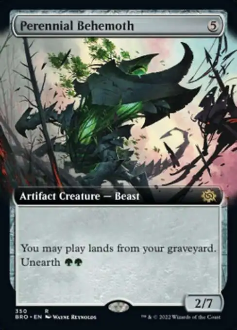 MtG The Brothers' War Rare Perennial Behemoth #350 [Extended Art FOIL]