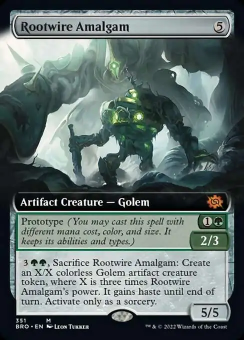 MtG The Brothers' War Mythic Rare Rootwire Amalgam #351 [Extended Art]