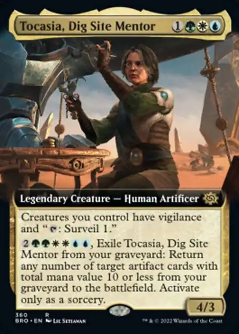 Magic The Gathering The Brothers War Single Card Rare Tocasia, Dig Site Mentor 360 Extended Art - ToyWiz Magic The Gathering The Brothers War Single Card Rare Tocasia, Dig Site Mentor 360 Extended Art - ToyWiz