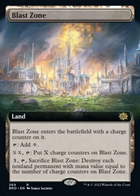 MtG The Brothers' War Rare Blast Zone #369 [Extended Art FOIL]