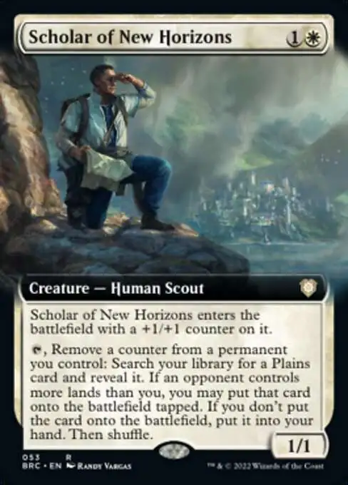 MtG The Brothers' War Commander Rare Scholar of New Horizons #53 [Extended  Art]
