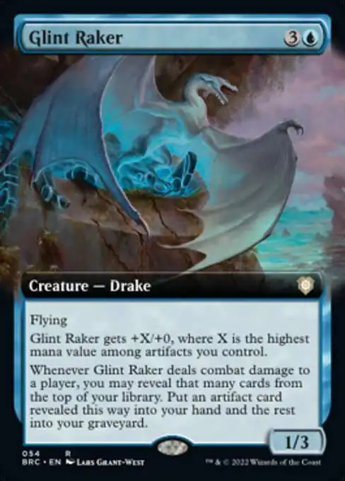 MtG The Brothers' War Commander Rare Glint Raker #54 [Extended Art]