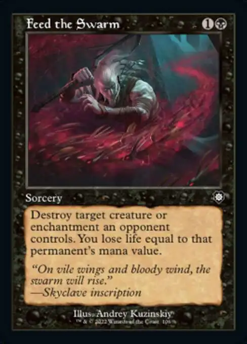 MtG The Brothers' War Commander Common Feed the Swarm #106 [Old-Frame Bonus Sheet]
