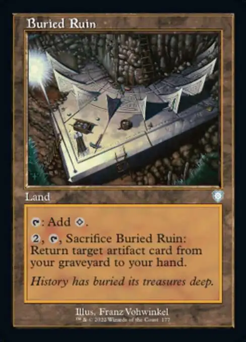 Magic The Gathering The Brothers War Commander Single Card Uncommon Buried  Ruin 177 Old-Frame Bonus Sheet - ToyWiz