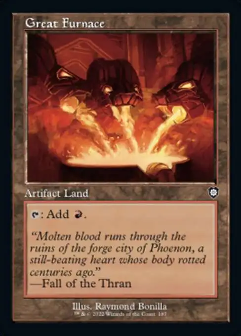 MtG The Brothers' War Commander Common Great Furnace #187 [Old-Frame Bonus Sheet]