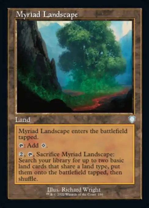 MtG The Brothers' War Commander Uncommon Myriad Landscape #190 [Old-Frame Bonus Sheet]