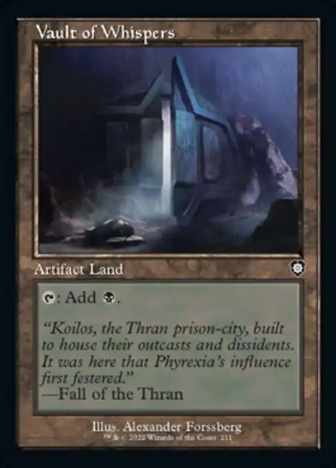 MtG The Brothers' War Commander Common Vault of Whispers #211 [Old-Frame Bonus Sheet]