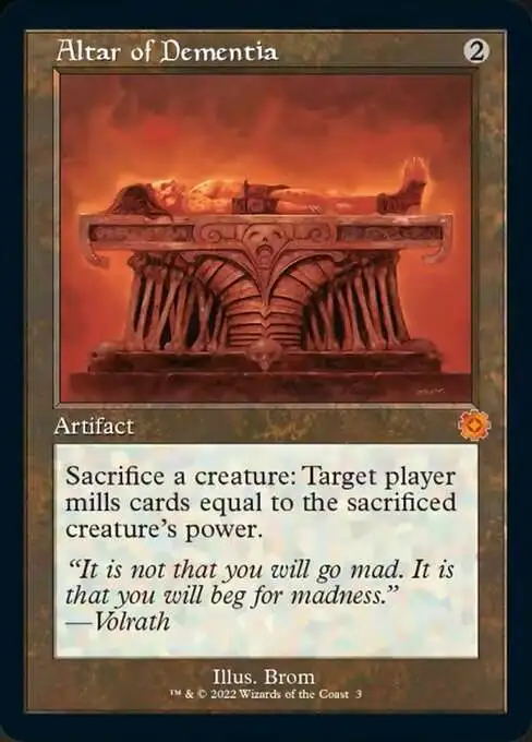 MtG The Brothers' War Retro Artifacts Mythic Rare Altar of Dementia #3 [Retro Frame]