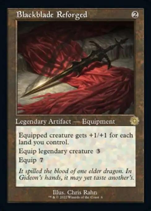 MtG The Brothers' War Retro Artifacts Rare Blackblade Reforged #6 [Retro Frame]