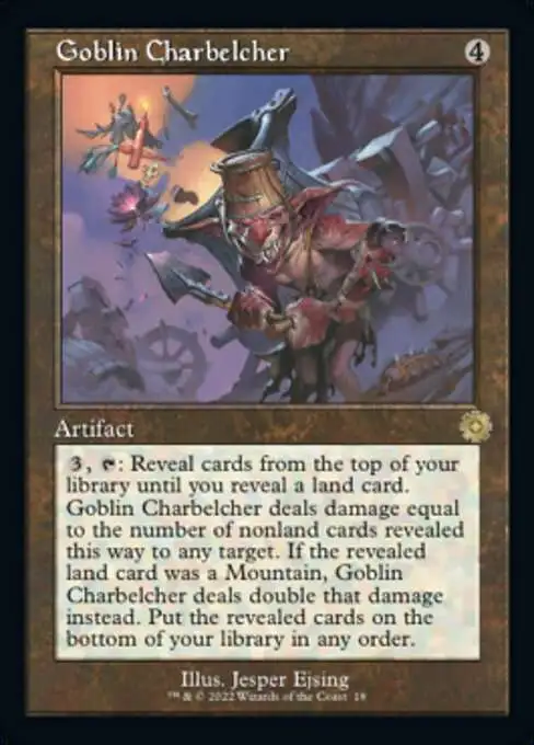MtG The Brothers' War Retro Artifacts Rare Goblin Charbelcher #18 [Retro Frame FOIL]