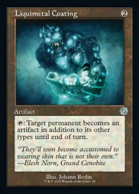 MtG The Brothers' War Retro Artifacts Uncommon Liquimetal Coating #28 [Retro Frame]