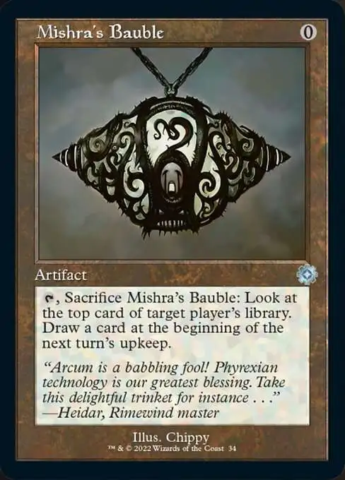 MtG The Brothers' War Retro Artifacts Uncommon Mishra's Bauble #34 [Retro Frame]