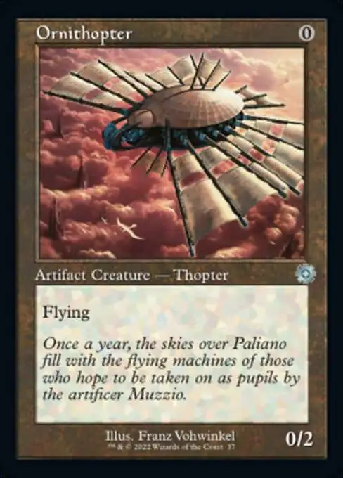 MtG The Brothers' War Retro Artifacts Uncommon Ornithopter #37 [Retro Frame]