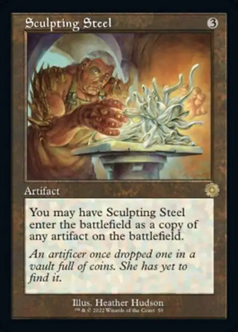 MtG The Brothers' War Retro Artifacts Rare Sculpting Steel #50 [Retro Frame FOIL]