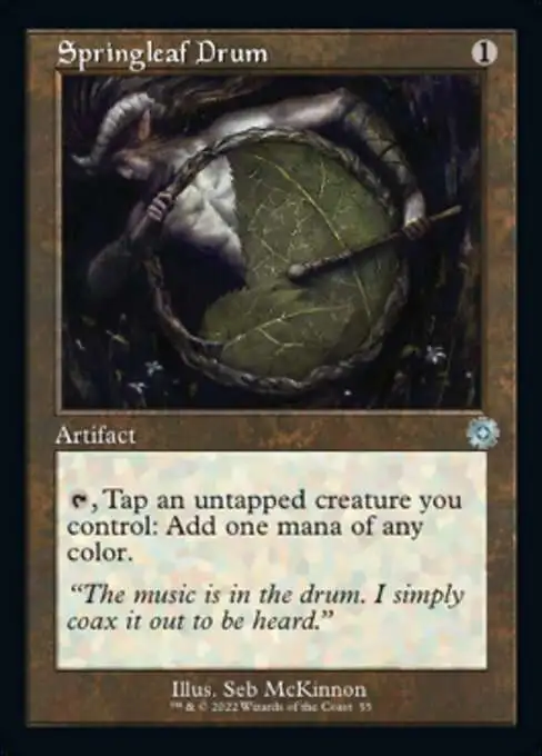 MtG The Brothers' War Retro Artifacts Uncommon Springleaf Drum #55 [Retro Frame]