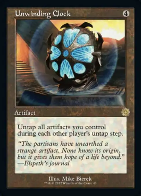 MtG The Brothers' War Retro Artifacts Rare Unwinding Clock #61 [Retro Frame]