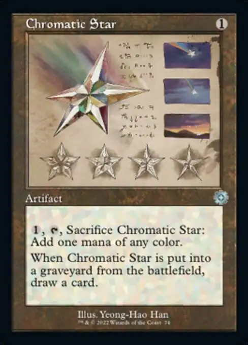 MtG The Brothers' War Retro Artifacts Uncommon Chromatic Star #74 [Retro Schematic FOIL]