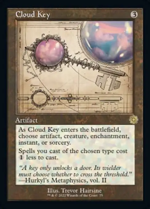 MtG The Brothers' War Retro Artifacts Rare Cloud Key #75 [Retro Schematic FOIL]