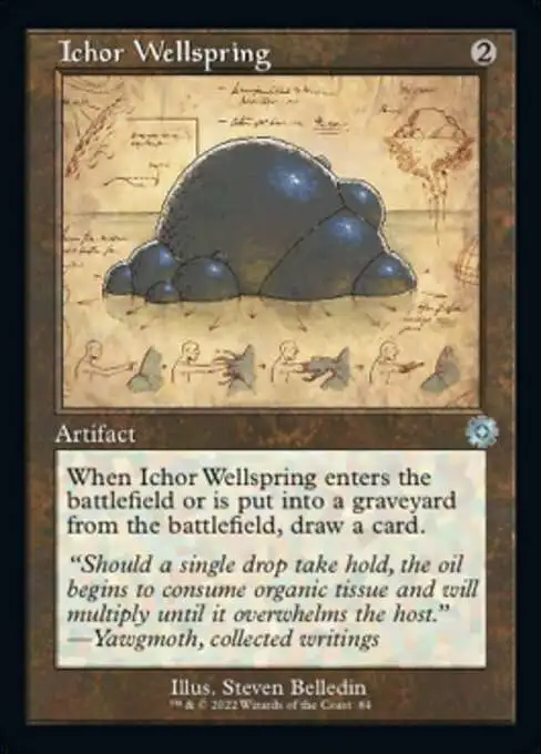 MtG The Brothers' War Retro Artifacts Uncommon Ichor Wellspring #84 [Retro Schematic FOIL]