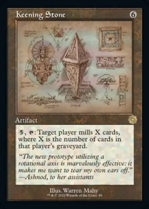 MtG The Brothers' War Retro Artifacts Rare Keening Stone #89 [Retro Schematic FOIL]