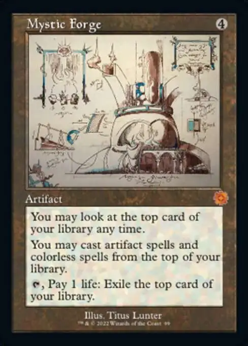 MtG The Brothers' War Retro Artifacts Mythic Rare Mystic Forge #99 [Retro Schematic]