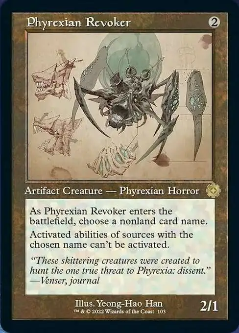 MtG The Brothers' War Retro Artifacts Rare Phyrexian Revoker #103 [Retro Schematic]