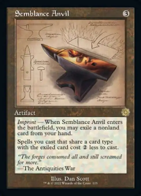 MtG The Brothers' War Retro Artifacts Rare Semblance Anvil #115 [Retro Schematic]