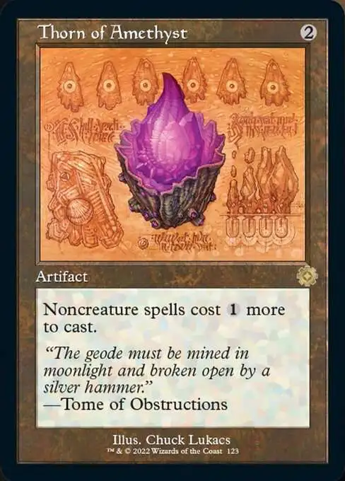 MtG The Brothers' War Retro Artifacts Rare Thorn of Amethyst #123 [Retro Schematic FOIL]