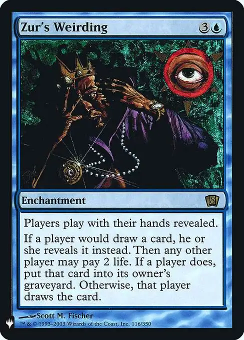 MtG The List Rare Zur's Weirding #8ED-116 [Eighth Edition]