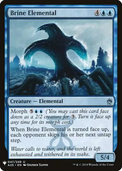 Magic The Gathering The List Single Card Uncommon Brine Elemental A25-47  Masters 25 - ToyWiz