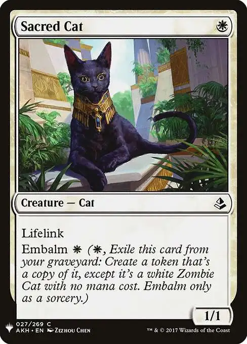 MtG The List Common Sacred Cat AKH-27 [Amonkhet]