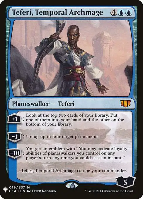 Magic The Gathering The List Single Card Mythic Rare Teferi, Temporal Archmage C14-19 Commander 2014 - ToyWiz Magic The Gathering The List Single Card Mythic Rare Teferi, Temporal Archmage C14-19 Commander 2014 - ToyWiz