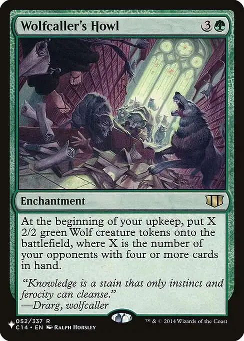 Magic The Gathering The List Single Card Rare Wolfcallers Howl C14-52 Commander 2014 - ToyWiz Magic The Gathering The List Single Card Rare Wolfcallers Howl C14-52 Commander 2014 - ToyWiz