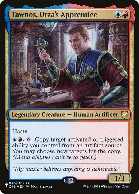 MtG The List Mythic Rare Tawnos, Urza's Apprentice C18-45 [Commander 2018]