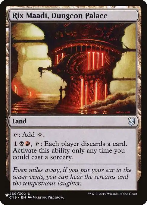 Magic The Gathering The List Single Card Uncommon Rix Maadi, Dungeon Palace C19-269 Commander 2019 - ToyWiz Magic The Gathering The List Single Card Uncommon Rix Maadi, Dungeon Palace C19-269 Commander 2019 - ToyWiz