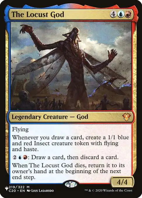 MtG The List Mythic Rare The Locust God C20-219 [Commander 2020]