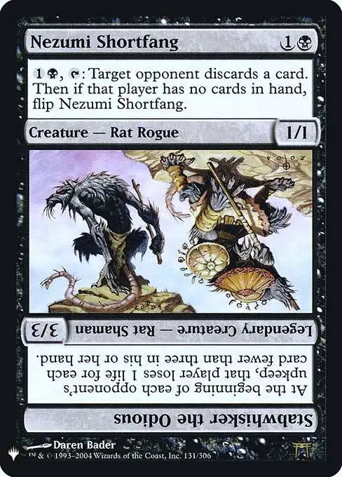 Magic The Gathering The List Single Card Rare Nezumi Shortfang Stabwhisker  the Odious CHK-131 Champions of Kamigawa - ToyWiz