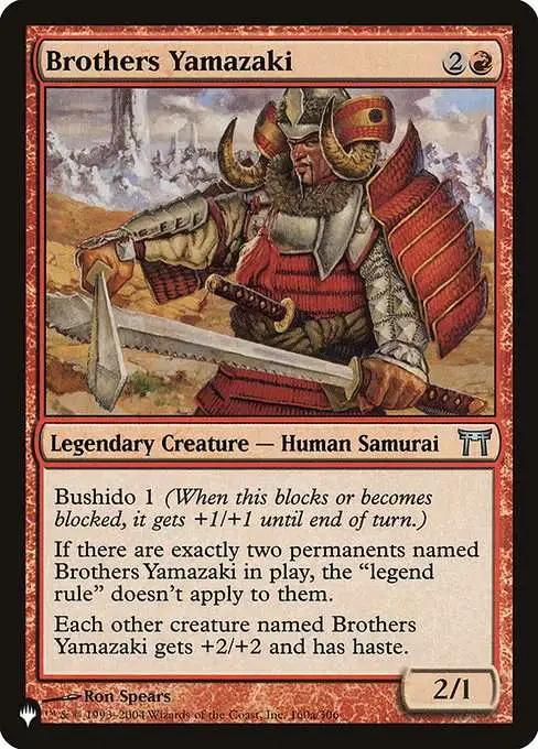 Magic The Gathering The List Single Card Uncommon Brothers Yamazaki CHK-160 Champions of Kamigawa - ToyWiz Magic The Gathering The List Single Card Uncommon Brothers Yamazaki CHK-160 Champions of Kamigawa - ToyWiz
