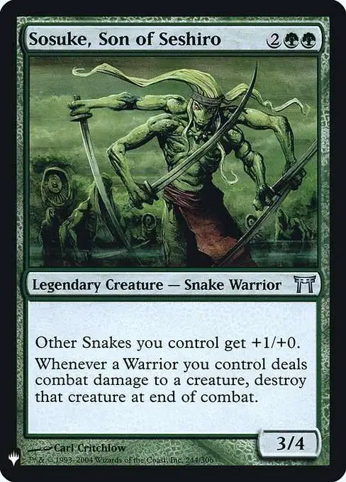 Magic The Gathering The List Single Card Uncommon Sosuke, Son of Seshiro  CHK-244 Champions of Kamigawa - ToyWiz