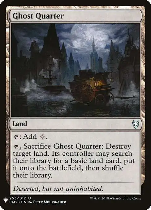 MtG The List Uncommon Ghost Quarter CM2-253 [Commander Anthology Volume II]